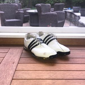 Adidas Men's Adipure White/Black Golf Shoes